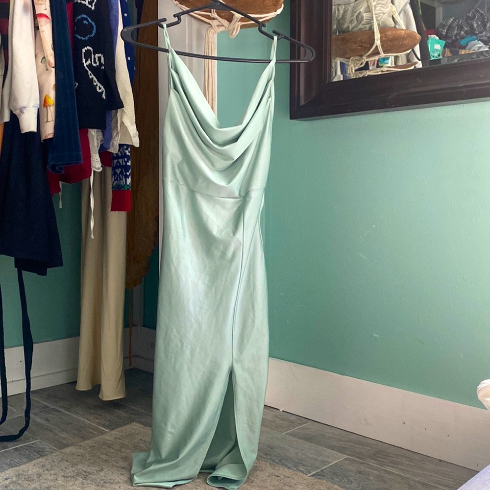 Green, polyester, size S